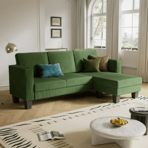 Homall Velvet Convertible Reversible Chair Living Room Furniture Set